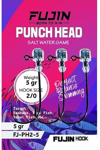 Fujin Punch Head 2/0 5gr Jighead 3 lü Paket