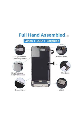 Apple iPhone Uyumlu 12 Pro Max A Kalite Ön Lcd Ekran Dokunmatik Sıvı Bandı Kırılmaz Tamir Seti Set