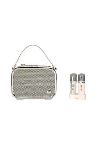Divoom Songbird Ultra 100w Çift Mikrofonlu Karaoke Bluetooth Hoparlör, Taşınabilir Ses Bombası, 8 Sa