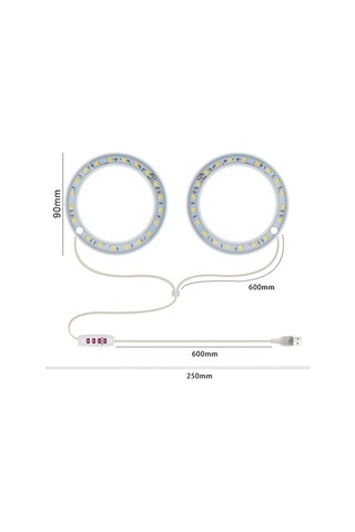 Tongxida Tam Spektroskopi Led Bitki Büyüme Lambası, Akıllı Zamanlama, İç Mekan Dolgu Işığı Halkası, İki Kafa Güneş Işığı Güneş Işığı