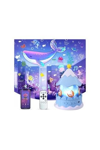 Çocuklar Gece Işık Projektör 21 Filmler Ve Bluetooth Müzik Çalar