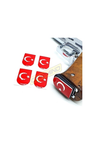 Türk Bayrağı Şarjör Sticker 4 Adet