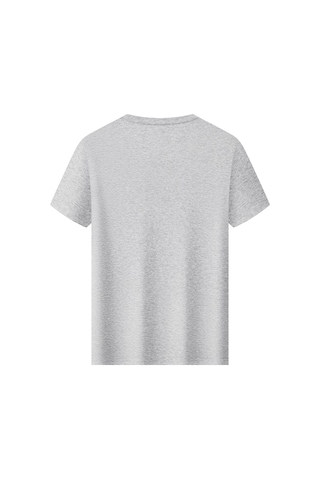 New Performance Premium Basic T-shirt 75.9% Pamuk 24.1% Polyester Desenli Gri
