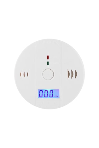 Gaz Karbon Monoksit Dedektörü Sensör Ünitesi Lcd Co Güvenlik Alarm Test Cihazı Beyaz