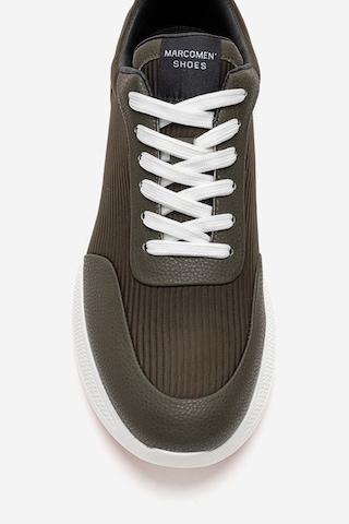 Marcomen Erkek Yüksek Taban Bağcıklı Deri Comfort Sneaker Mc 20276 Haki