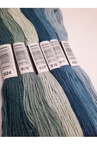 Almila 6 Adet Muline 8 Metre 6 Kat Farklı Renk Kanaviçe Nakış Ipi (527089898)