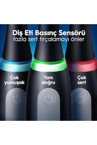 Oral-b Io3 Siyah Şarjlı/elektrikli Diş Fırçası, 1 Fırça Başlığı,