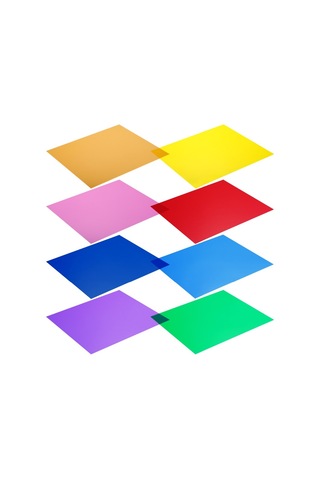 Cbtx 8 Set Jel Sayfası Şeffaf Renk Düzeltme Işık Jel Filtre Kartı Fotoğraf Fenülleri Uyumlu