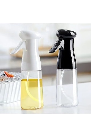 Yeni Nesil Airfryer Sprey Yağdanlık 220ml Kolay Kullanımlı Yağdanlık Zeytinyağı Ve Yağ Püskürtücü Siyah, 0