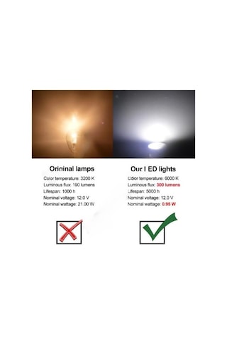 Sisa BA15S 1156 12 Cob Led Sinyal Stop Geri Vites Ledi 2 Adet