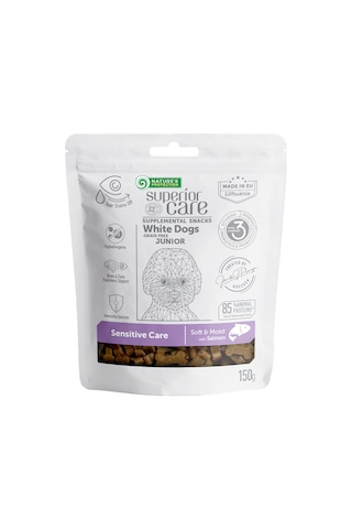 Nature S Protection Superior Care Beyaz Tüylü Yavru Köpekler İçin Somonlu Hassasiyet Destekli Köpek Ödülü 150g