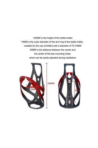 Sones Toseek Açık Hava Bisikleti Karbon Fiber Açık Su Şişesi Tutucusu, Renk: Kırmızı Parlak