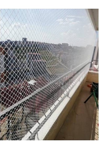 2,50 X 13 Metre Montaj Malzemeli Kedi Kuş Filesi Balkon Kapama Ağ