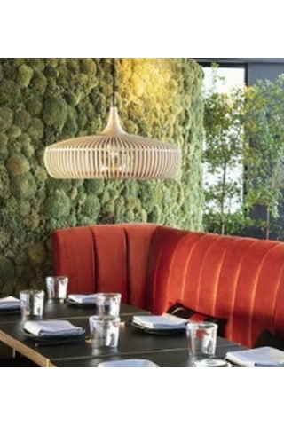 Clava Dine Sarkıt Lamba, Meşe Ahşap, E27 Led Ampul 43 Cm Çok Renkli