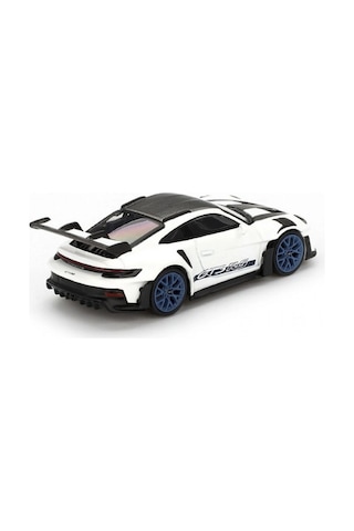 1/64 Porsche 911 992 Gt3 Rs Weissach Package White With Indigo Blue Çok Renkli