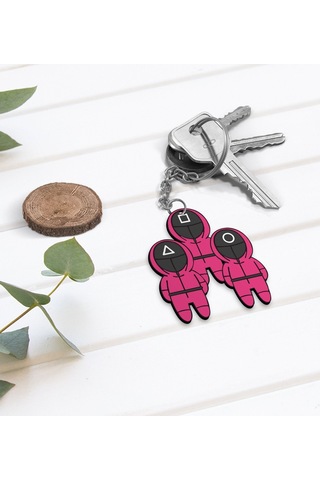 Bk Gift Squid Game Tasarımlı Ahşap Anahtarlık-10