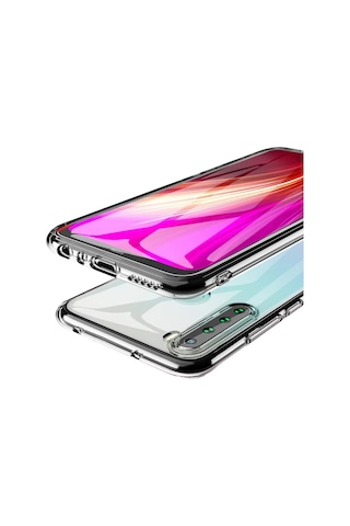 Xiaomi Redmi Note 8 Kılıf Lüx Şeffaf Silikon Altın
