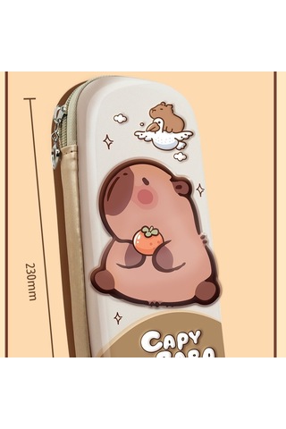 Aurora Sevimlive Ve Yaratıcıcıalemçantasıkire Dayanıklıniştirtasiye Çantasıkalem Kutusu Kapibara Kahverengi