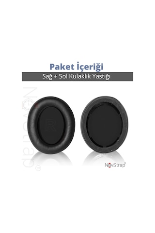 Novstrap Anker Soundcore Life Q10 Q10 Bt İle Uyumlu Kulaklık Pedi Süngeri Yastığı Siyah