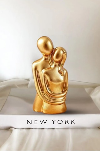 Bernami Vazo Pinterest 10.7 Cm Gold Renk Sonsuz Aşk Sarılan Sevgili Biblosu 1 Adet Hediyelik Heykel Biblo Dekoratif Obje Diğer