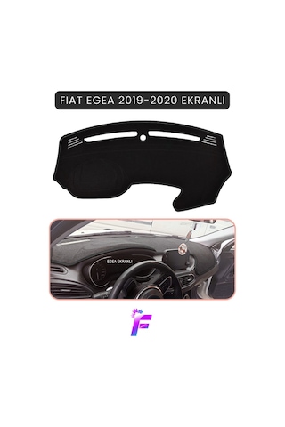 Fıat Egea 2019-2020 Ekranlı Uyumlu Torpido Örtüsü Çatlama Ve Isıya Karşı Tam Koruma Tb24 Siyah