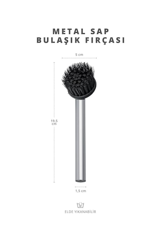 Milena Life Metal Saplı Pratik Lavabo ve Bulaşık Fırçası 10'lu