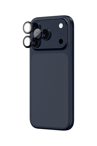 Apple Uyumlu iPhone 17 Pro Max Amazingthing Anti Reflective Kamera Lens Koruyucu Uygulama Aparatlı Mavi