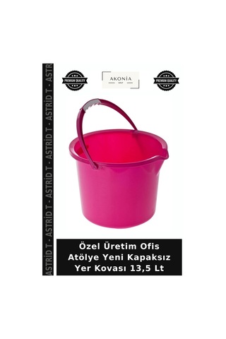 Özel Üretim Ofis Atölye Yeni Kapaksız Yer Kovası 13,5 Lt Çok Renkli