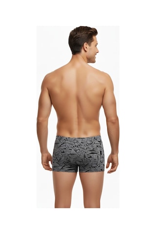Erkek Likralı Baskı Desenli Boxer Bgl-st05009 Gri