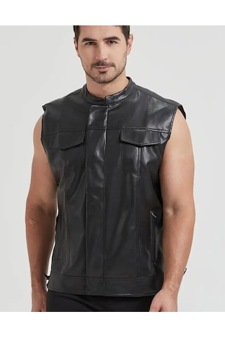 Cooper Yelek Yanlardan Bağlama Ayarlı Ve Fermuar Kapamalı Siyah