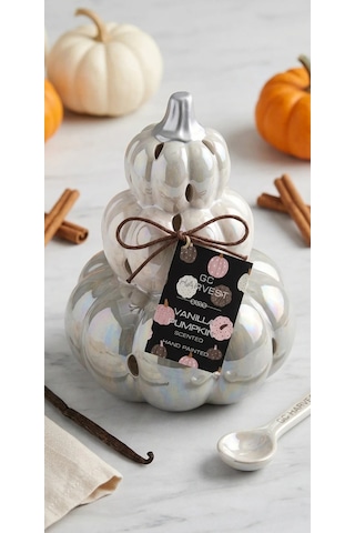 Wellesley Manor Pumpkin Vanilla Kokulu Dekoratif El Boyama Seramik Balkabağı .