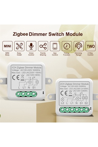 Suofeng Zigbee Aydınlatma Modülü: Uzaktan Işık Kontrolü Ve Google Home Uyumlu, 2 Kanallı Dimmer Anahtarı