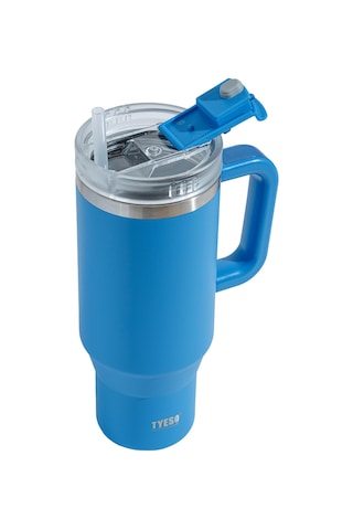 Tyeso Qq Termos Sızdırmaz Pipetli Çift Duvarlı Vakumlu 1200ml TS-8868M Mavi