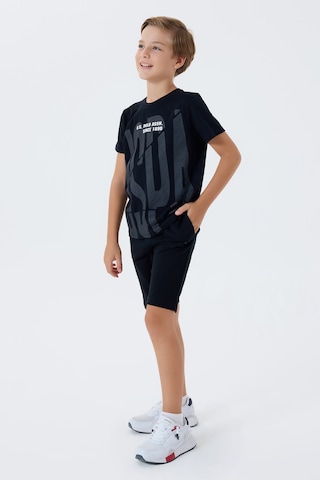 U.s. Polo Assn. 2429 %100 Pamuk Cepli Erkek Çocuk Şort Pijama Takım Siyah