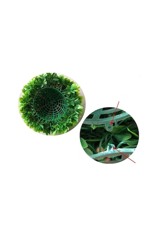 T.concept Dekoratif İri Yapraklı 30 Cm Şimşir Top Yeşil