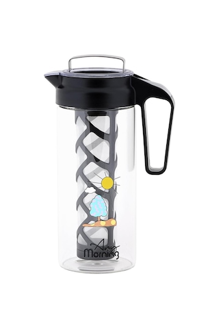 Any Morning 1300 Ml Sürahi, Borosilikat Cam Soğuk Çay Ve Kahve Demleme Cgj054