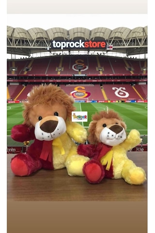 Aslan Taraftar Peluş Oyuncak Aslan Kardeşler 30 Cm 20 Cm En Güzel Hediyelik Uyku Arkadaşı Kırmızı