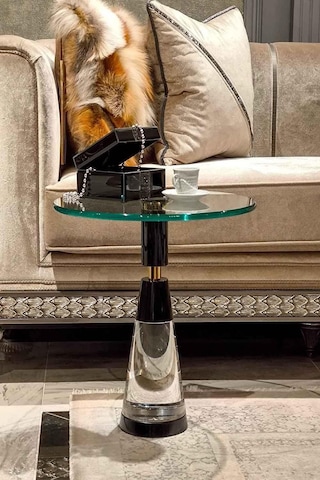 Dulda Akrilik Koni Sehpa Şeffaf