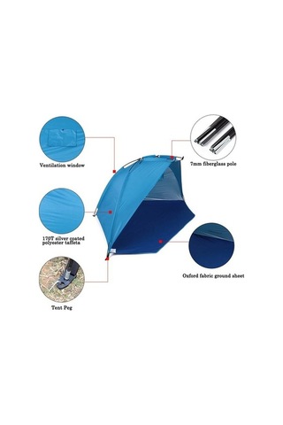 Bloomnest Tek Katmanlı Kamuflaj Çadır, Açık Hava Kamp & Piknik Çadırı, Balıkçılık İçin, Renkli Çift Kişilik Mavi Mavi, Tek Katmanlı Kamp Çadır Mavi