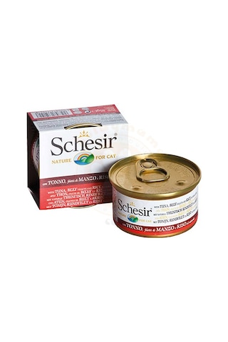 Schesir Ton Balıklı ve Sığır Etli Konserve Yetişkin Kedi Maması 85 G