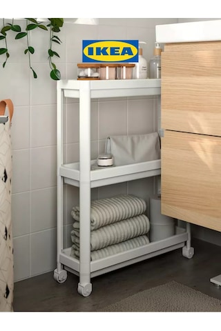Ikea Tekerlekli Raf Dolaplı Vesken Ikea 182867264 Beyaz