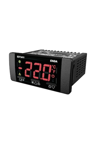 Enda Edt3411-230-20 ,77x35mm 220vac Kontak-1a1k/20a Defrost Isı Kontrol