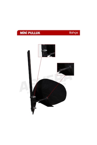 Asvera Mini Pulluk Çapa Makinesi Tekli Pulluk - Tüm Modellerle Uyumlu Ayarlanabilir Bahçe Pulluğu