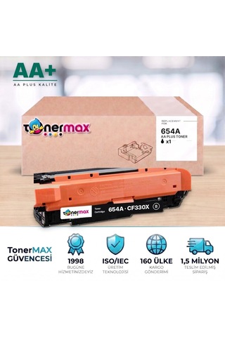Hp 654a Cf330x Siyah Uyumlu Toner Aa Plus / Color Laserjet Enterprise M651