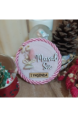 Kişisel Ahşap Jüt Magnet 10lu