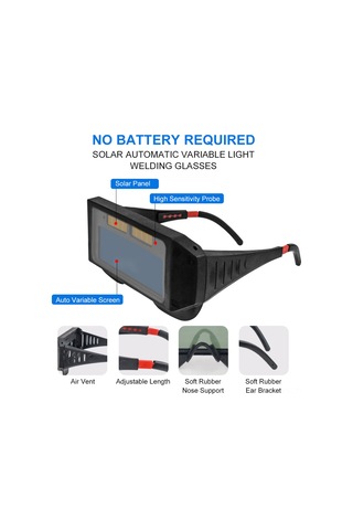 Yifomall "profesyonel Güneş Enerjili Kaynak Gözlüğü - Otomatik Ayarlanabilir Işık, Anti-parlaklık, Taşınabilir"