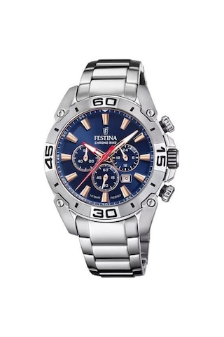 Festına F20543/4 Chrono Bıke Erkek Kol Saati Gümüş