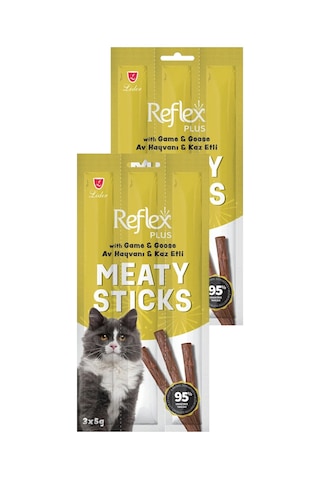 Meaty Sticks Av Hayvanı Ve Kaz Etli Kedi Ödül Çubuğu 3x5gr İkili Paket