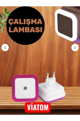 Priz Ve Şarj Özellikli Led Gece Lambası Renkli