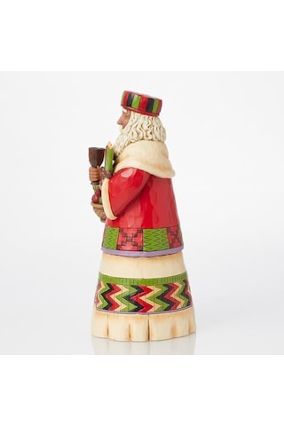 Enesco Jim Shore Heartwood Creek Afrika Noel Baba Figürü, Reçine, 18cm, Çok Renkli